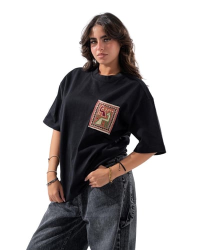 أوفرسايز شيرت (L Unisex) أسود