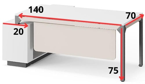مكتب مودرن ابيض رصاصي