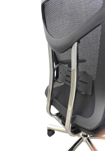 كرسي دوار شبك ظهر وسط ستيل