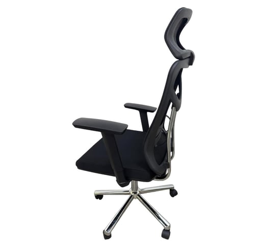 كرسي دوار شبك ظهر طويل ستيل