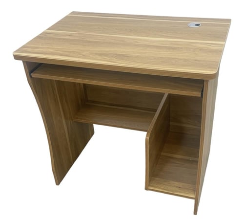 مكتب خشب كمبيوتر - بني