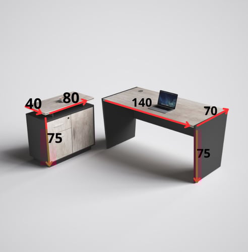 مكتب خشب 140 مودرن ستايل