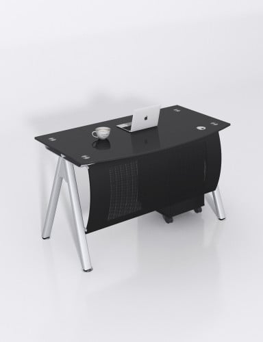 مكتب زجاج مودرن بمقاس 120سم