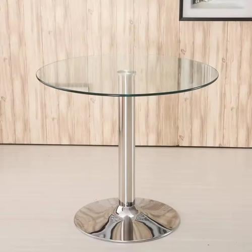 طاولة زجاج مفردة دائرية