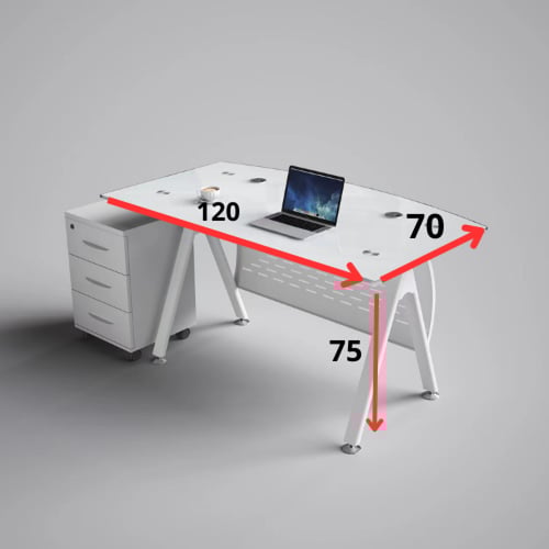 مكتب زجاج 120سم