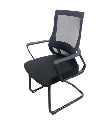 كرسي مكتب شبك ثابت - اسود