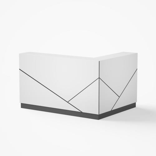 كونتر استقبال زاوية لون أبيض