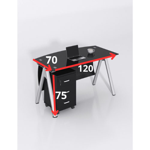 مكتب زجاج مودرن بمقاس 120سم