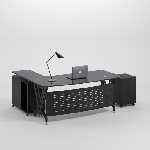 مكتب زجاج مودرن 140سم 8957-B