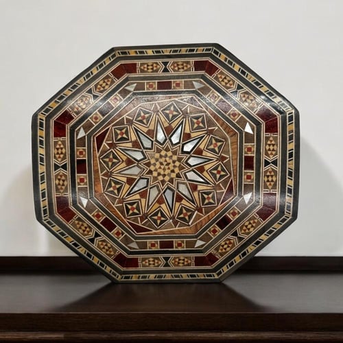 علبة خشبية صناعة يدوية ثمانية الشكل