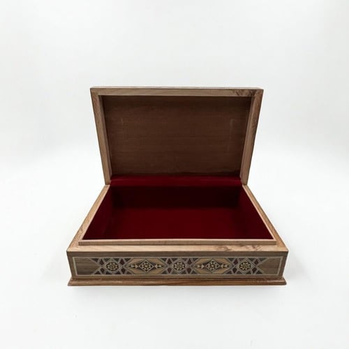 صندوق خشبي فاخر مطعم بالصدف