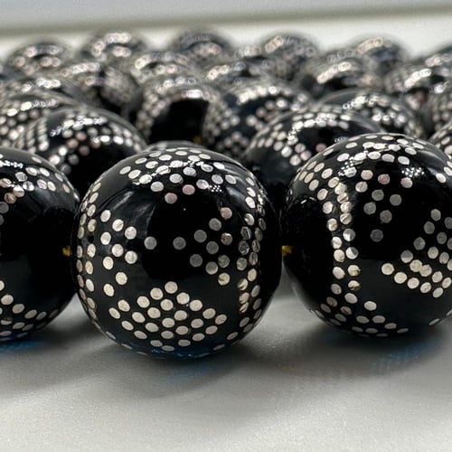 سبحة فاتوران تطعيم فضه بالكامل عيار 1000