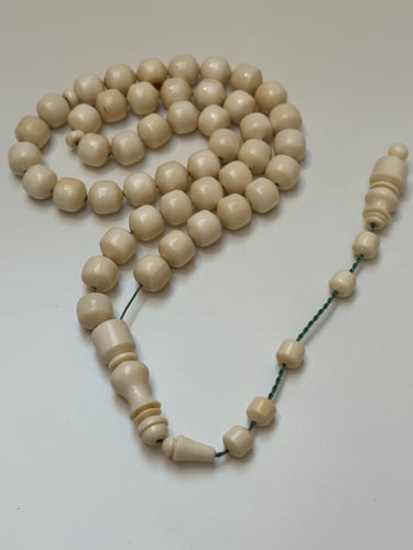 سبحة عاج ناب الفيل قص كويتي عدد الخرز 45