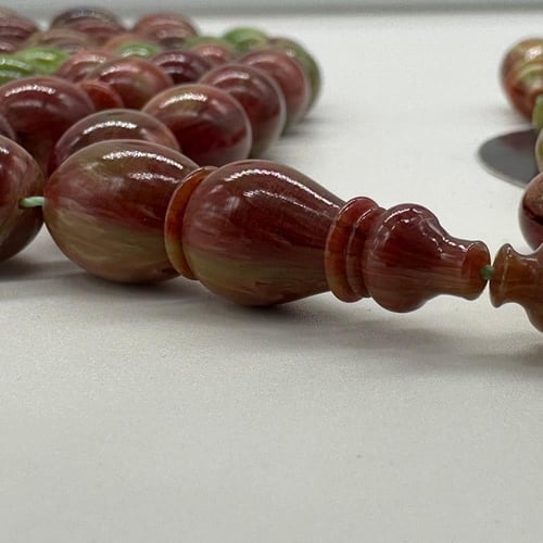 سبحة فاتوران معرق قص زيتوني