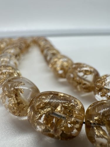 سبحة فاتوران تركي محشر بورق الذهب عدد الخرز 33