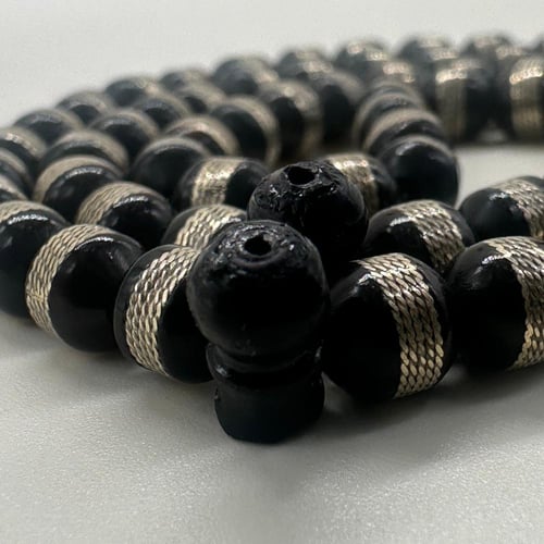 سبحة كوك مطعم بحزام من الفضه 100 خرزه