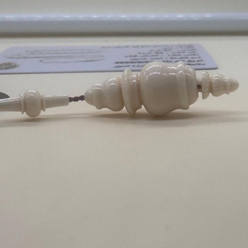 سبحة عاج ناب الفيل الافريقي الطبيعي مع عينة طبيعية...