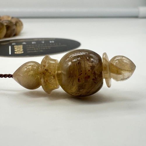 سبحة جلد ذيب طبيعي مع شهادة الخراط