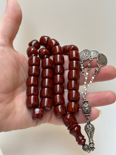 سبحة فاتوران الماني لون كرزي عدد الخرز 33