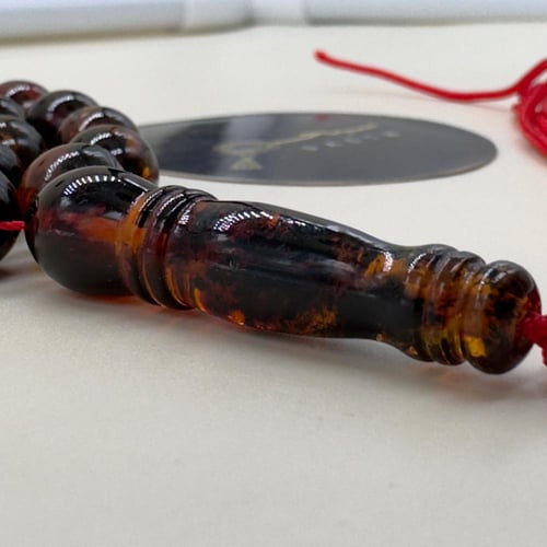 سبحة كهرمان لتواني ناعم 33 خرزه