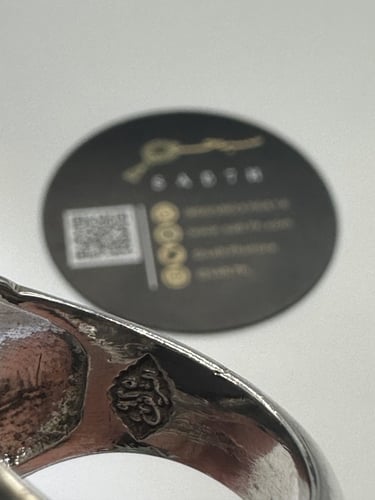 خاتم عقيق يماني فضة 925 صياغة الشريف