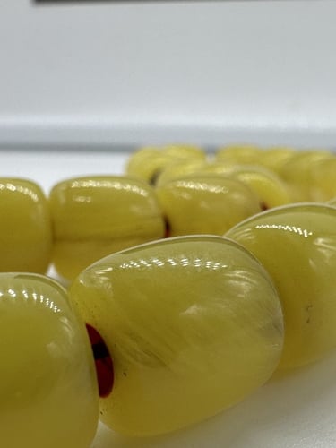 1-سبحة فاتوران الماني لون ليموني عدد الخرز 34