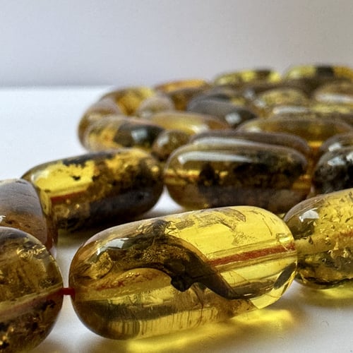 سبحة كهرمان بلطيقي حر شوائب عدد الخرز 45