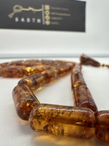 سبحة كهرمان عطش روسي 33 خرزه