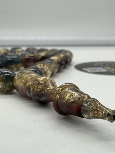 سبحة فاتوران محشر بورق الذهب مع شهادة المصنع