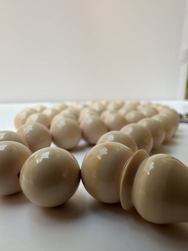 سبحة ضومنه كراكوش فضه طرابزونيه عدد الخرز 45