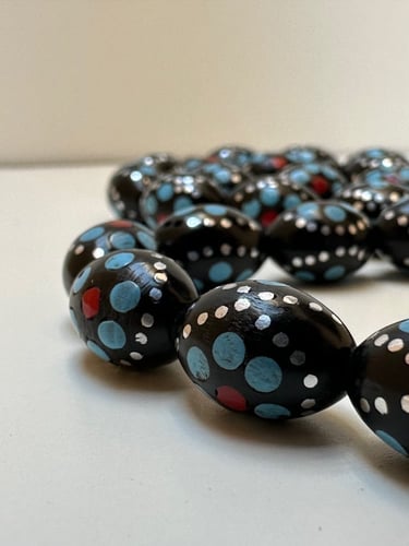 سبحة كوك مطعم بالفضه وتراب الفيروز وتراب المرجان