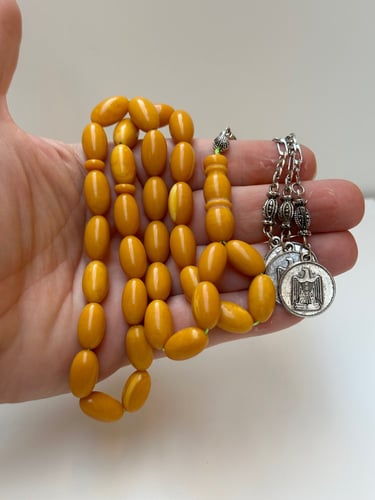 سبحة تراب كهرمان فواحه عدد الخرز 33