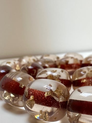 سبحة بكالايت تركي محشر بورق الذهب