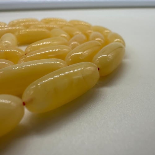 سبحة كهرمان بولندي حر تعجين بياض