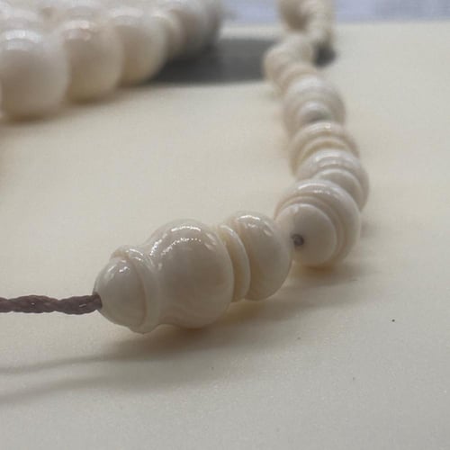 سبحة عاج ناب الفيل الافريقي الطبيعي مع عينة طبيعية...