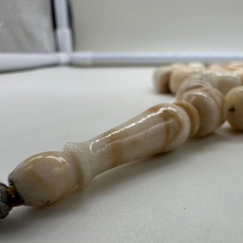 سبحة مرجان ابيض حر مع عينة من المرجان