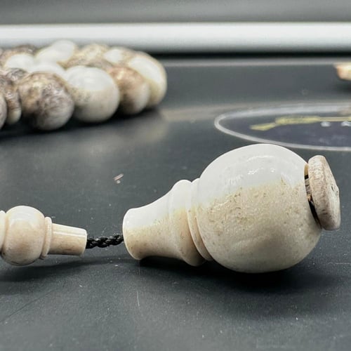 سبحة قرن الغزال الاوربي مع عينة من القرن وشهادة ال...