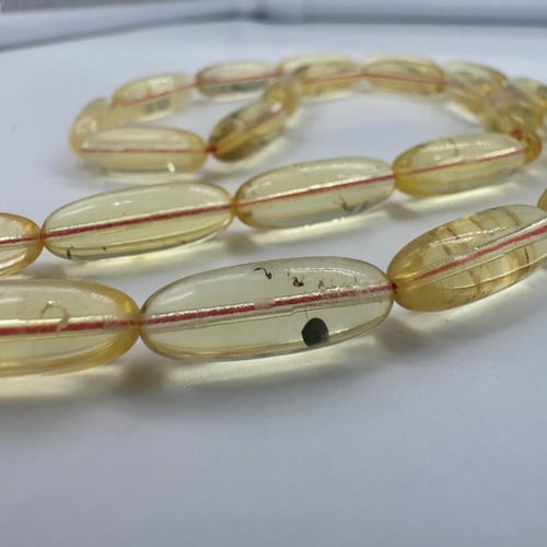 سبحة كهرمان بلطيقي شفاف 45 خرزه