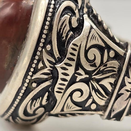 خاتم سليماني تفصيل خاص فضه ثقيل عيار 950