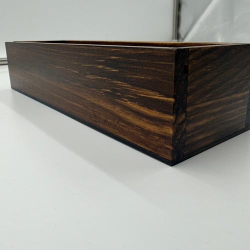 علبة خشبية بغطاء سحاب متعدد الاستخدام