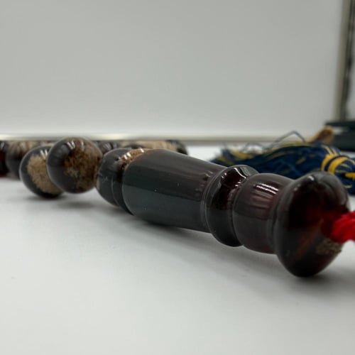 سبحة كهرمان طبيعي حر سومطري ملطخ مع عينة طبيعية من...