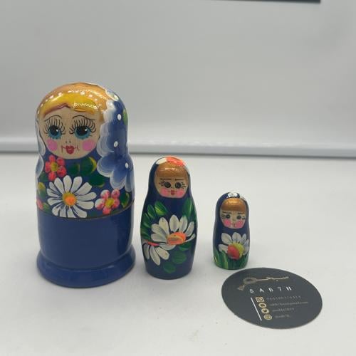 تحفة فنية خشبية صناعة يدوية روسية عدد 3 قطع