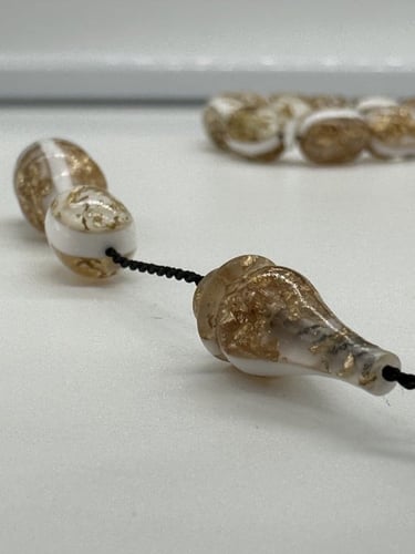 سبحة فاتوران تركي محشر بورق الذهب عدد الخرز 33