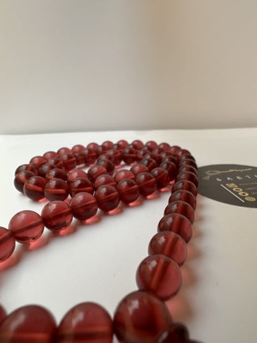 سبحة فاتوران فواحة برائحة الزعفران لون رماني عدد ا...