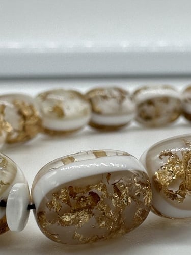 سبحة فاتوران تركي محشر بورق الذهب عدد الخرز 33