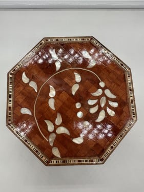 علبة خشبية فاخرة مطعم بالصدف