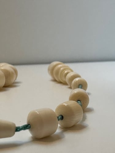 سبحة عاج ناب الفيل قص كويتي عدد الخرز 45