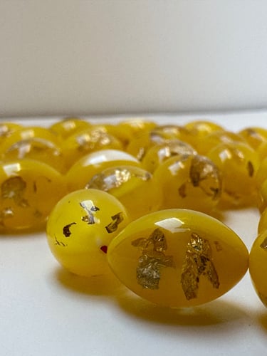 سبحة فاتوران تركي محشر بورق الذهب مع شهادة المصنع