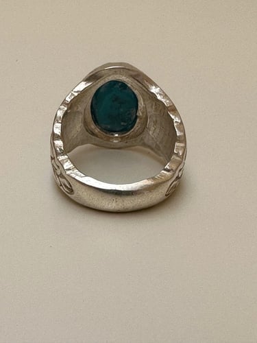 خاتم فيروز امريكي فضه عيار 925