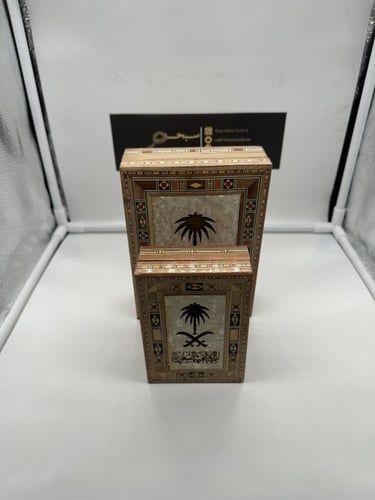 طقم علبة خشبية فاخرة لحفظ المقتنيات